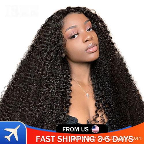 Glueless Afro Kinky Curly HD Lace Frontal Wig Natural Virgin Human Hair Wig Wholesale Full 4x4 Lace Front Wig For Black Women